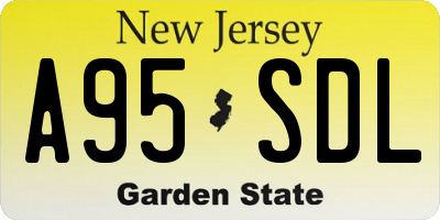 NJ license plate A95SDL