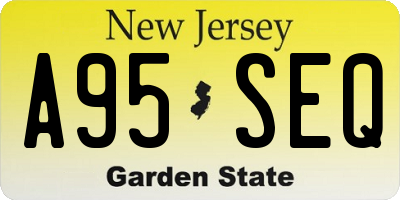 NJ license plate A95SEQ