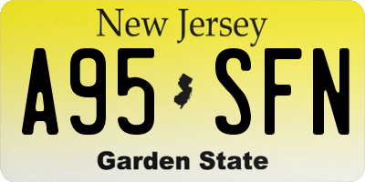 NJ license plate A95SFN