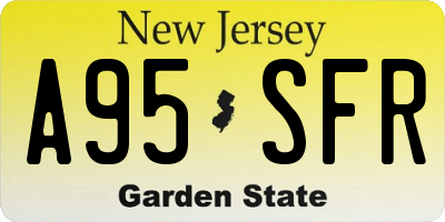NJ license plate A95SFR