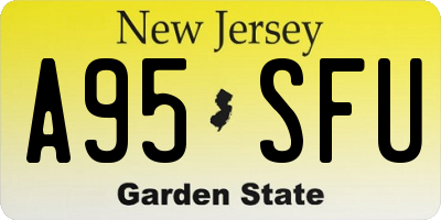 NJ license plate A95SFU