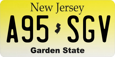 NJ license plate A95SGV