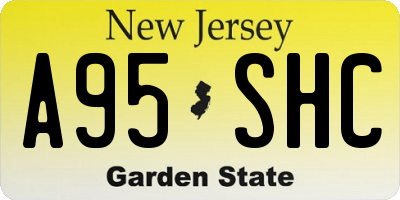NJ license plate A95SHC