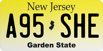 NJ license plate A95SHE