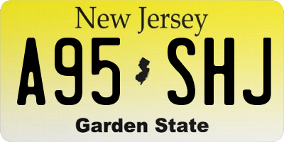 NJ license plate A95SHJ