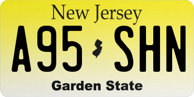 NJ license plate A95SHN
