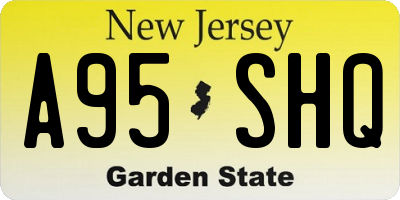 NJ license plate A95SHQ