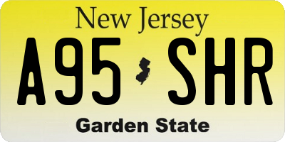 NJ license plate A95SHR