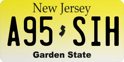 NJ license plate A95SIH