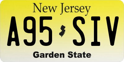 NJ license plate A95SIV