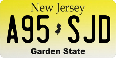 NJ license plate A95SJD