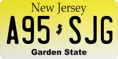 NJ license plate A95SJG