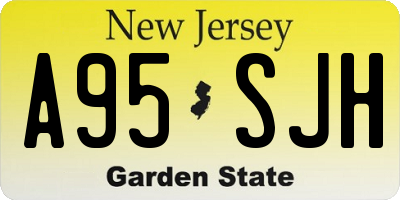 NJ license plate A95SJH