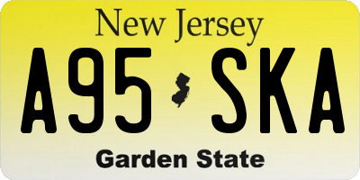 NJ license plate A95SKA