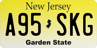 NJ license plate A95SKG