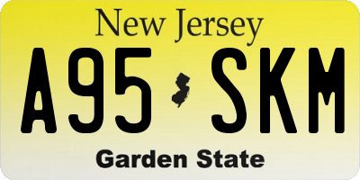 NJ license plate A95SKM