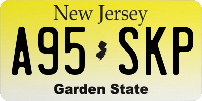 NJ license plate A95SKP