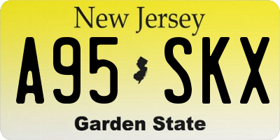NJ license plate A95SKX