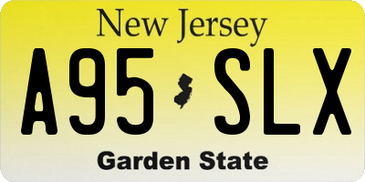 NJ license plate A95SLX
