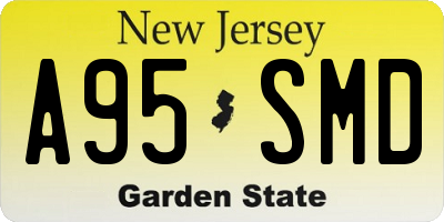NJ license plate A95SMD