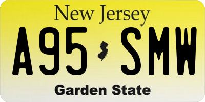 NJ license plate A95SMW