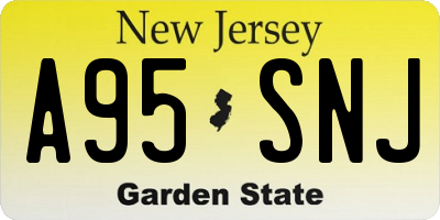NJ license plate A95SNJ