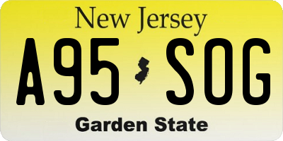 NJ license plate A95SOG