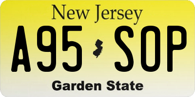 NJ license plate A95SOP