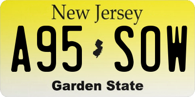 NJ license plate A95SOW