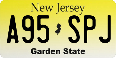 NJ license plate A95SPJ