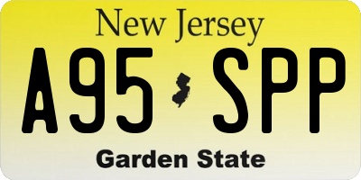 NJ license plate A95SPP