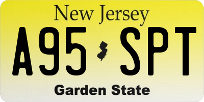 NJ license plate A95SPT