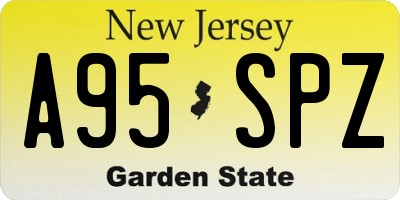 NJ license plate A95SPZ