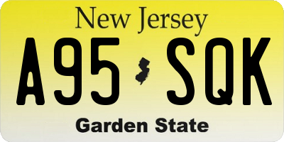 NJ license plate A95SQK