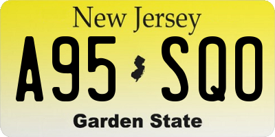 NJ license plate A95SQO