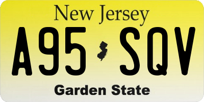 NJ license plate A95SQV