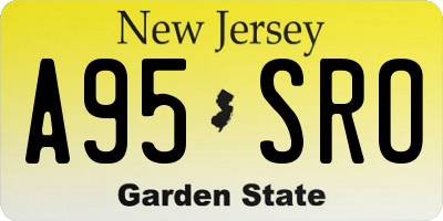NJ license plate A95SRO