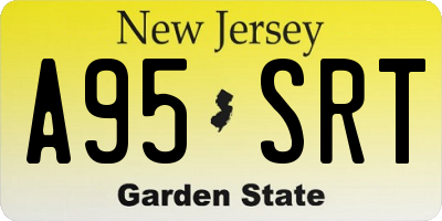 NJ license plate A95SRT