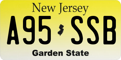 NJ license plate A95SSB