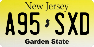 NJ license plate A95SXD