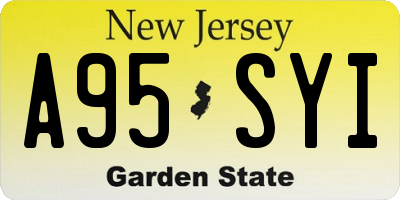 NJ license plate A95SYI