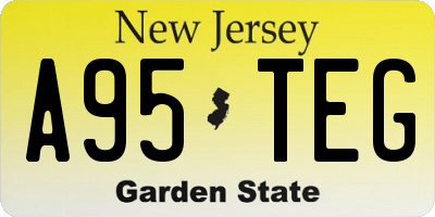 NJ license plate A95TEG