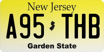 NJ license plate A95THB