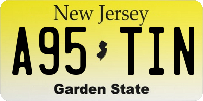 NJ license plate A95TIN