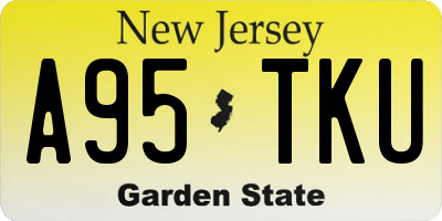 NJ license plate A95TKU