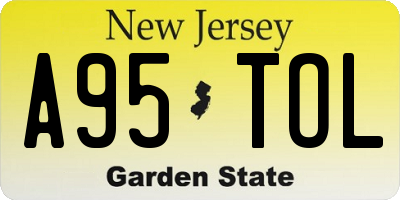 NJ license plate A95TOL