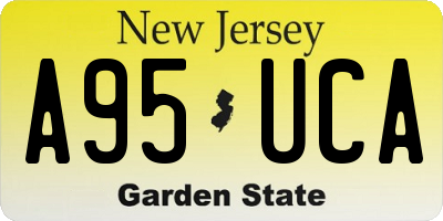 NJ license plate A95UCA