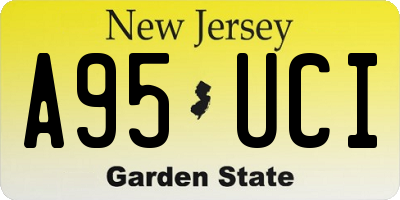 NJ license plate A95UCI