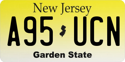NJ license plate A95UCN