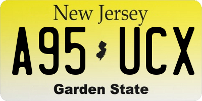 NJ license plate A95UCX